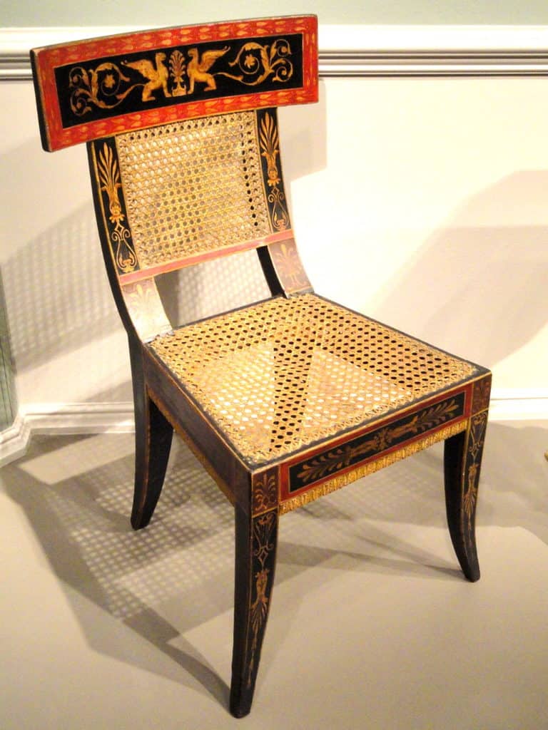 greckie krzesło z czasów starożytnych