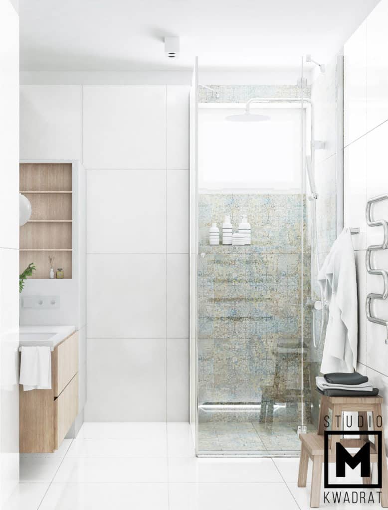 minimalizm łazienka inspiracje, projekt przestrzeni łazienkowych